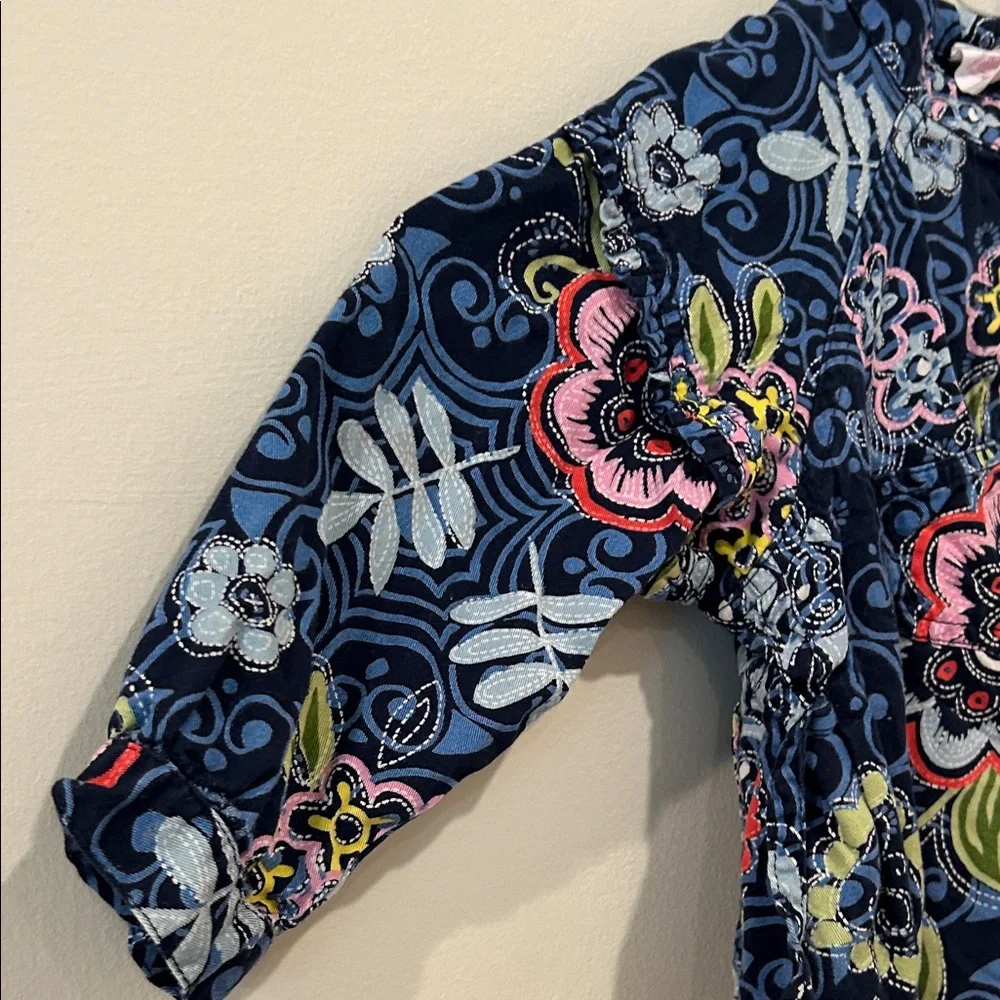 Oilily Floral Toddler Girl Sz 92cm Shirt Cotton Lond Sleeve button down Top 3T - Picture 6 of 8